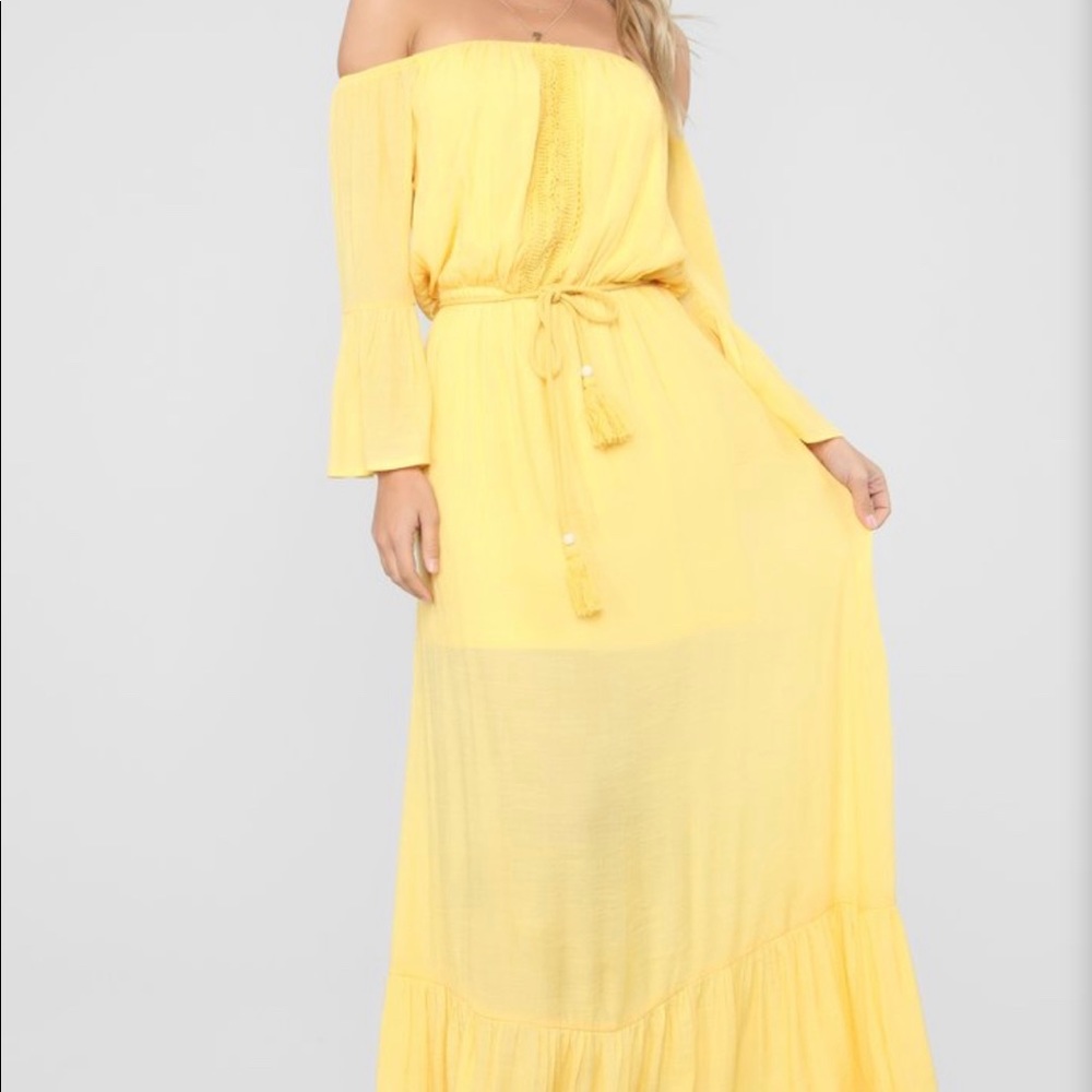 Fashion Nova off shoulder maxi dress